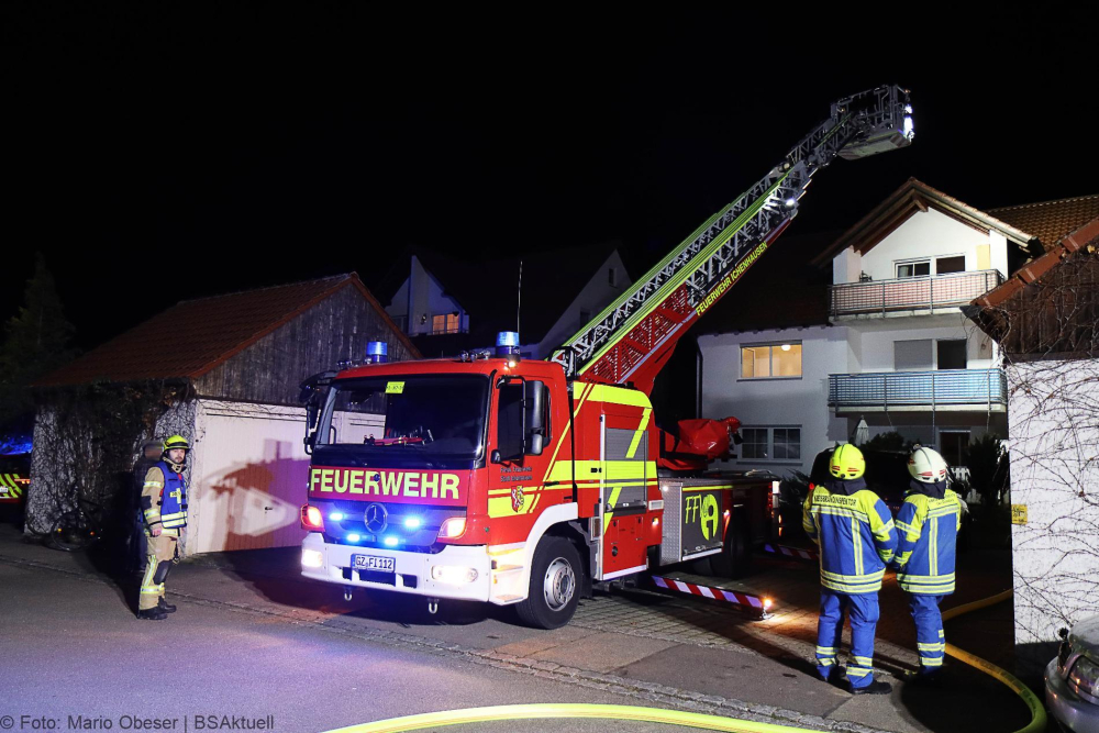 Brand im Keller eines Mehrfamilienhauses in Ichenhausen.