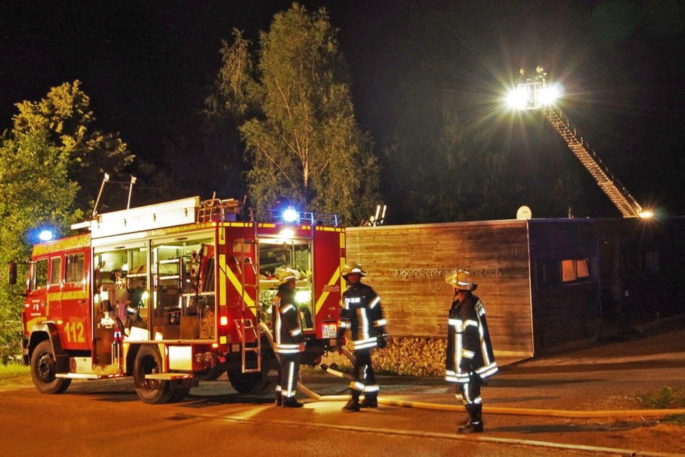 Brand Jugendzentrum Krumbach, Feuerwehr Krumbach