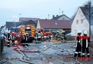 Haus explodiert in Echenbrunn Gundelfingen