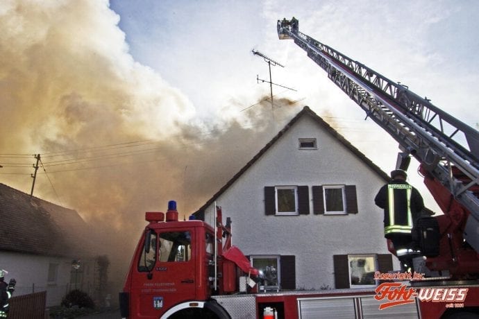 Wohnhaus brannte in Ziemetshausen