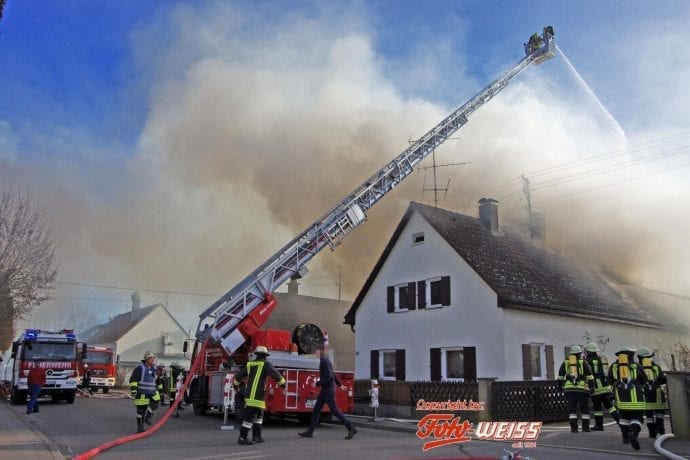 Wohnhaus brannte in Ziemetshausen