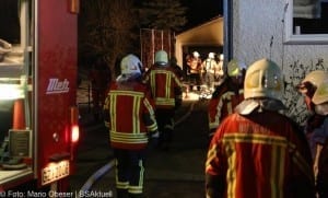 Brand eines PKW in Garage Burgau