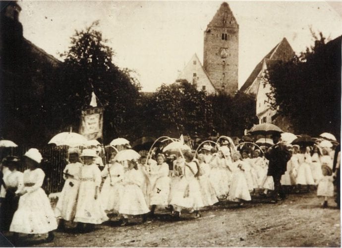 Schnitterreigen Kinderfest Leipheim Umzug 1900