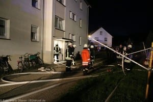 Brand in einem Raum im Keller eines Mehrfamilienhaus in Langenau am 17.09.2017
