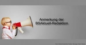 BSAktuell: Anmerkung der Redaktion