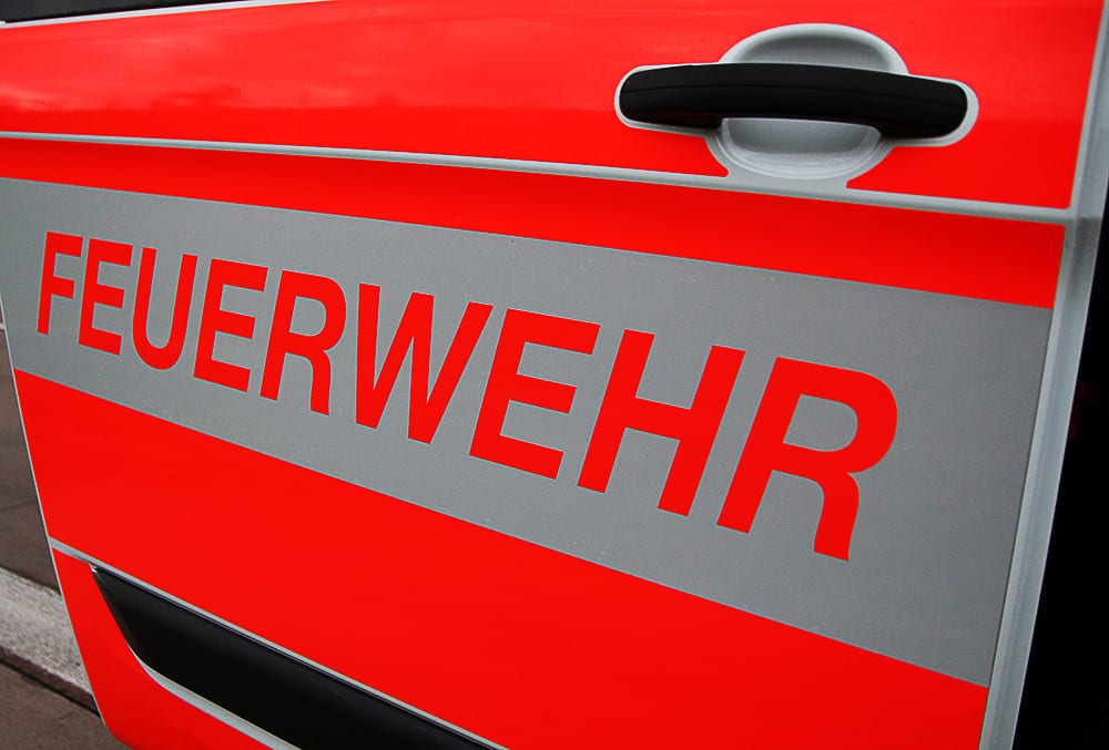 Feuerwehrfahrzeug Schriftzug