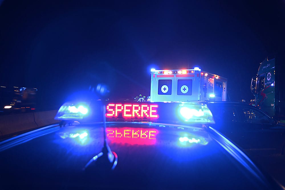 Unfall Sperrung