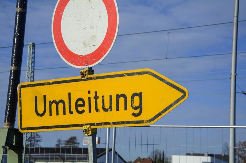 Umleitung Sperrung