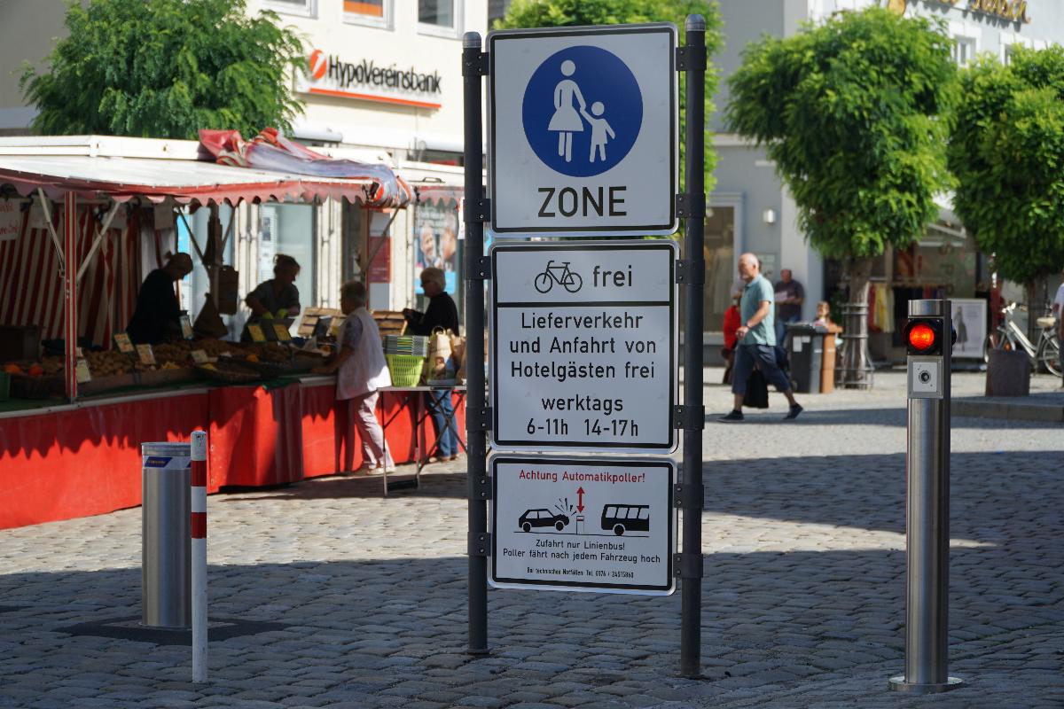 Fußgaengerzone Marktplatz Sommerregelung