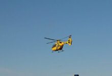 Rettungshubschrauber im Flug