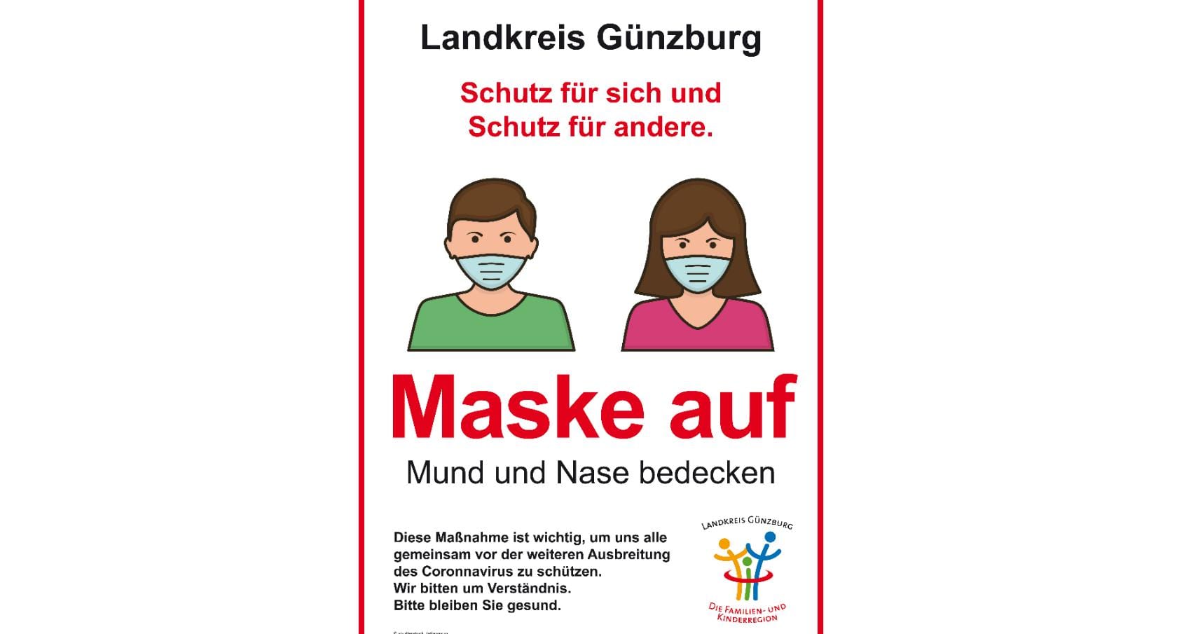 Maske auf Wochenmarkt