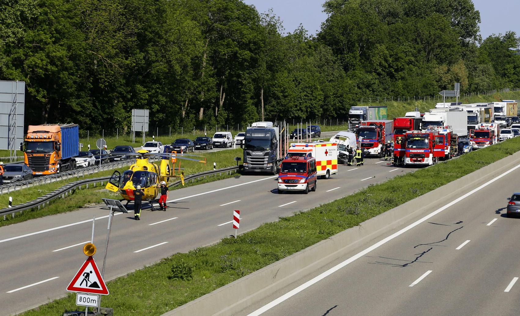 Unfall A8 Augsburg-Ost 18052020