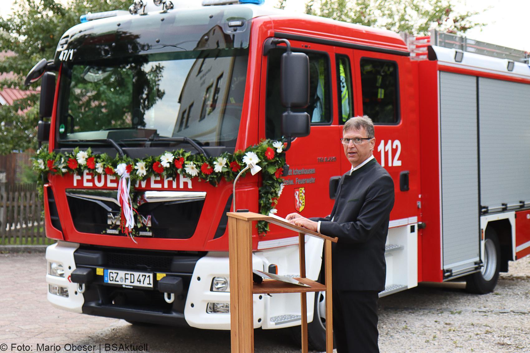 Fahrzeugweihe Feuerwehr Deubach &#8211; Bürgermeister Robert Strobel 1