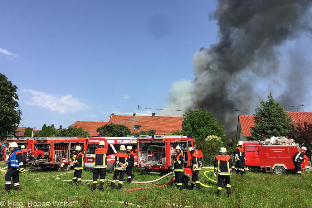 Brand Stadl Strohballen Deisenhausen