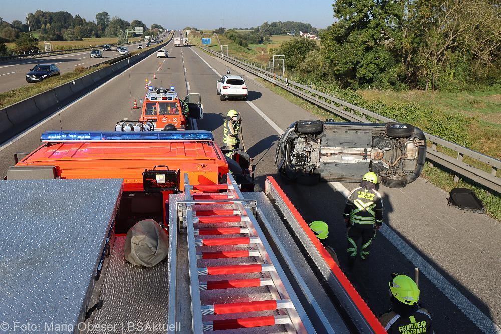 Unfall A8 Guenzburg-Leipheim 25092021