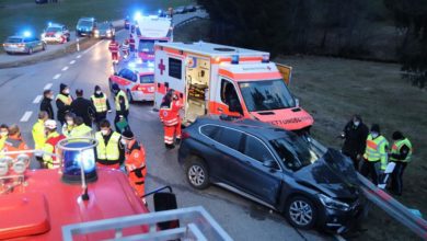 Unfall Rettungswagen Pkw Allgäu 04012022
