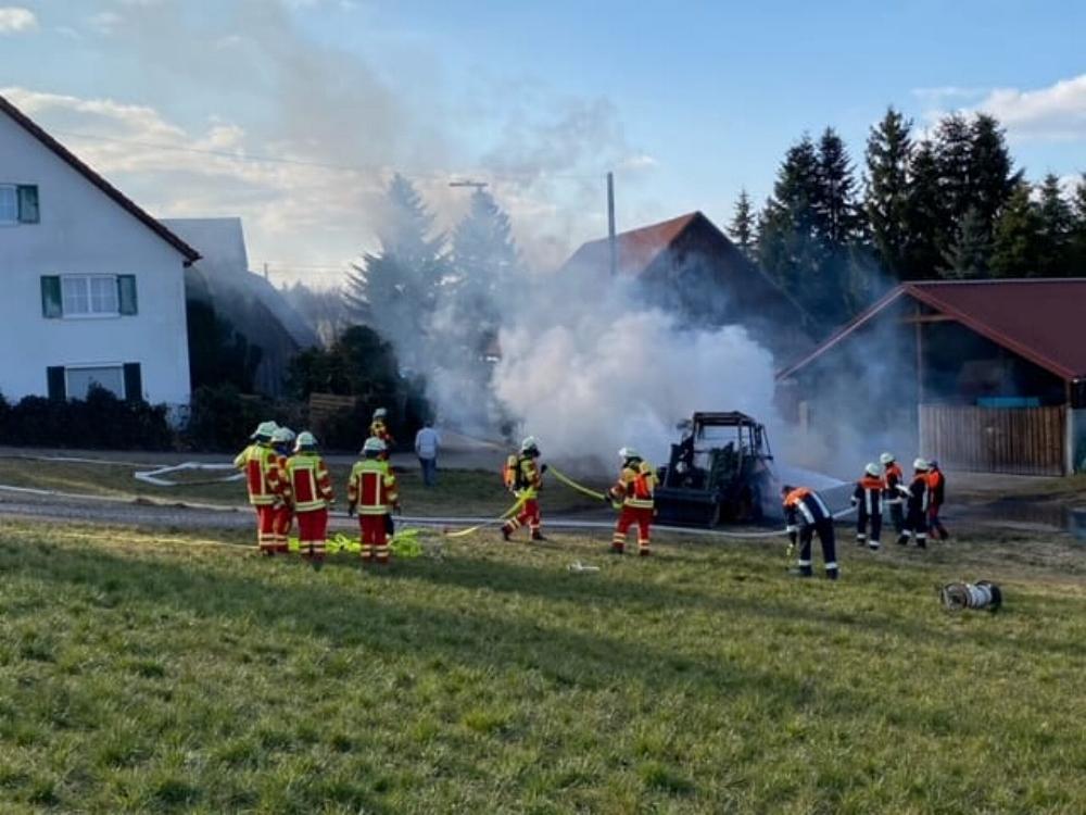 Brand Traktor Uttenhofen 05.03.2022