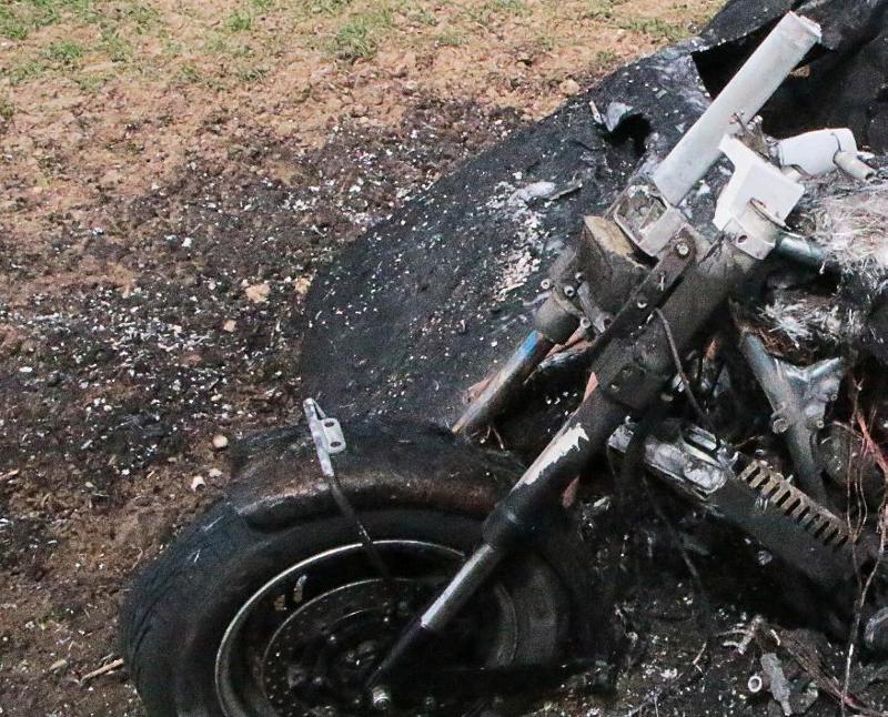 Brand eines Motorrad
