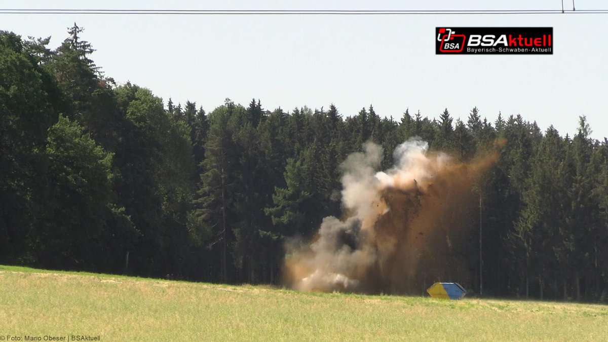 Sprengung Fliegerbombe Guenzburg 23062022 23