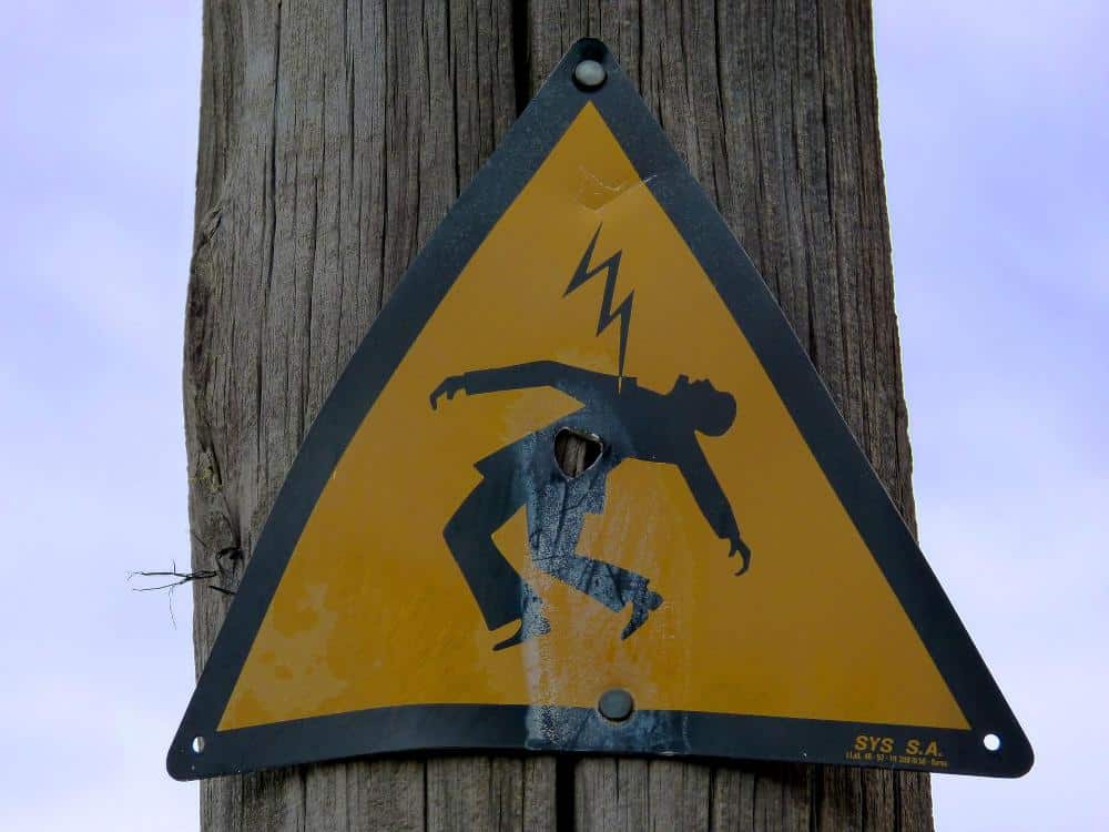 Strom Stromschlag Warnschild