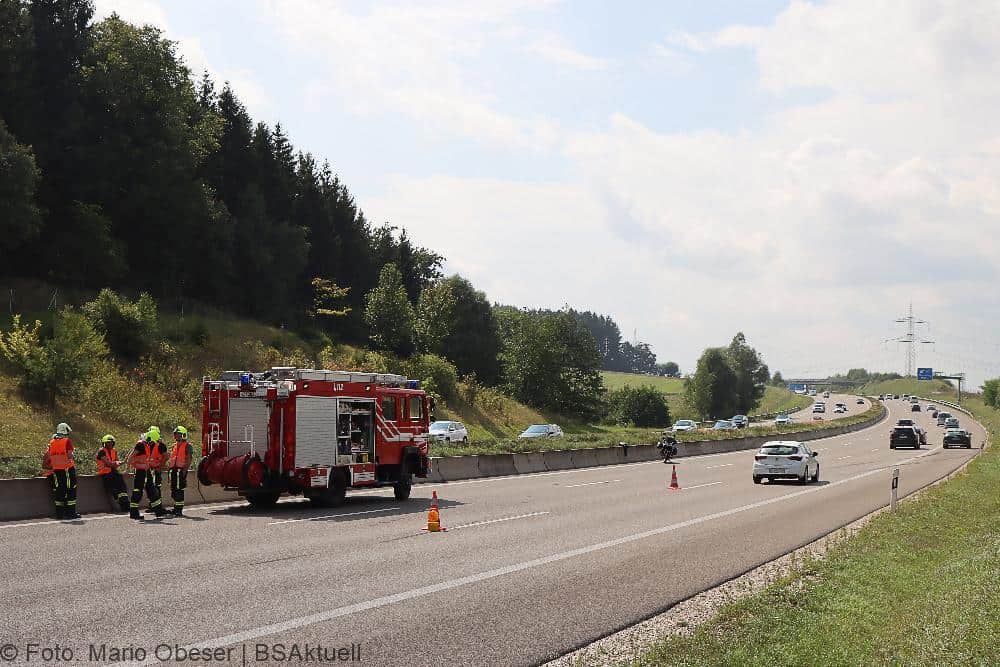 Unfall A8 Motorrad Deffingen 28082022