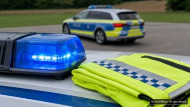 KI-generiertes Symbolfoto zu Verkehrsunfall bei Scheppach (Jettingen-Scheppach)