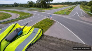 KI-generiertes Symbolfoto zu Verkehrskontrolle / Trunkenheit und Drogen im Straßenverkehr bei Günzburg