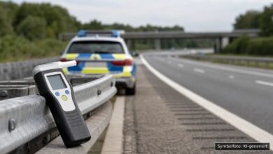 KI-generiertes Symbolfoto zu Verkehrsunfall unter Alkoholeinfluss bei Trunkelsberg