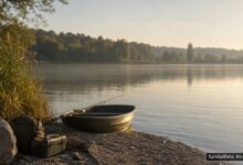 KI-generiertes Symbolfoto zu Fischereikontrolle / Strafanzeige bei Riedlinger Baggersee, Donauwörth OT Riedlingen