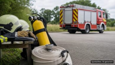 KI-generiertes Symbolfoto zu Verkehrsunfall bei Seeon-Seebruck, Ortsteil Esbaum, Landkreis Traunstein