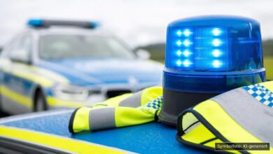 KI-generiertes Symbolfoto zu Verkehrsunfallflucht bei Nördlinger Straße, Wemding