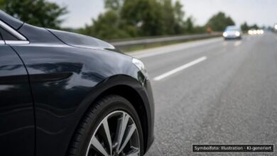 KI-generiertes Symbolfoto zu Verkehrsunfall bei A8 bei Köngen, Fahrtrichtung Stuttgart