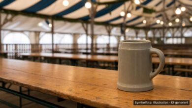 KI-generiertes Symbolfoto zu Polizeieinsätze und Festnahmen auf dem Oktoberfest bei Oktoberfest, München