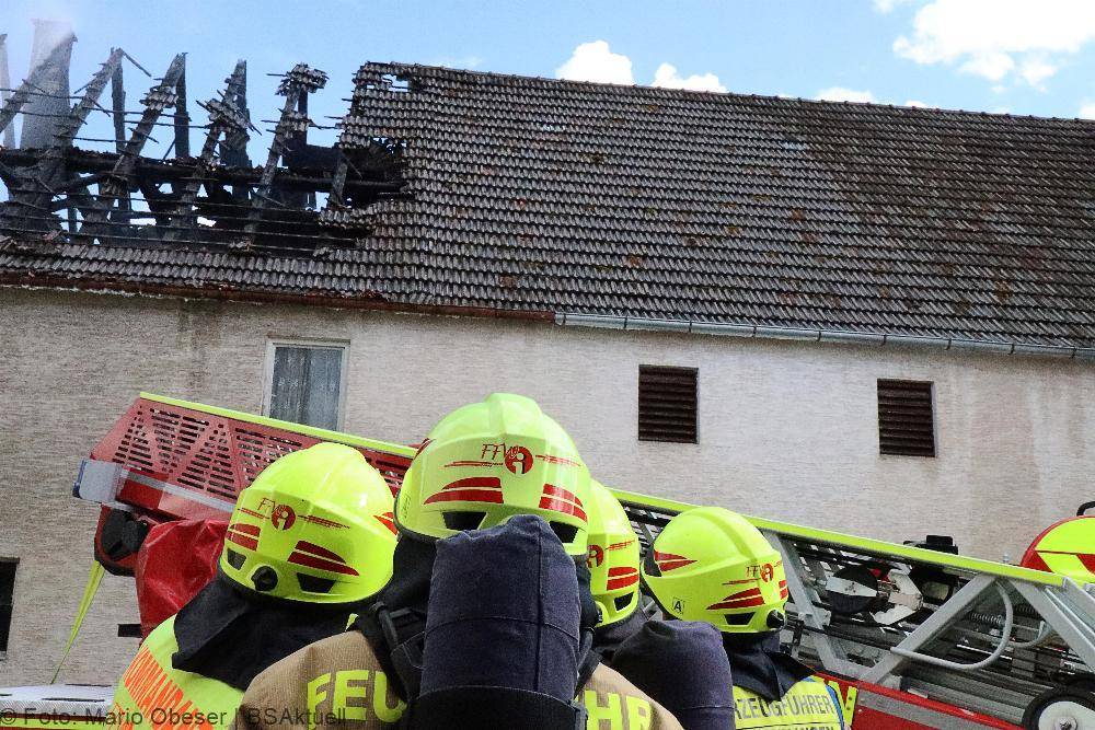 Brand eines Bauenhauses in Jettingen