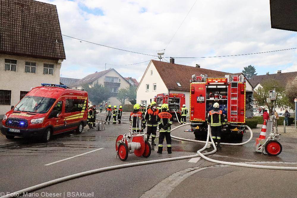 Brand eines Bauenhauses in Jettingen
