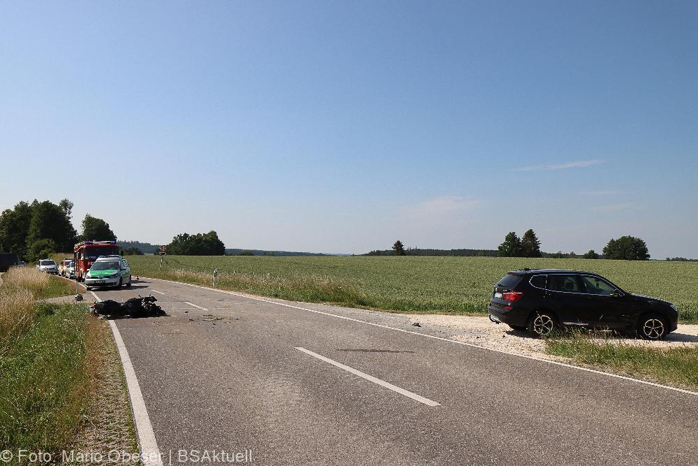 Unfall Roggenburg Motorrad Pkw 21062022