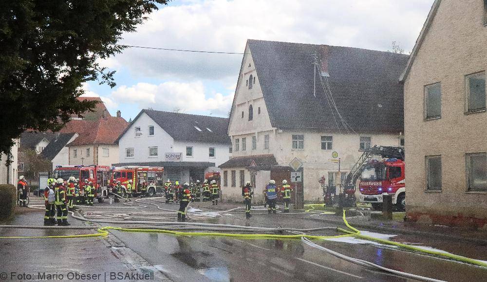Brand eines Bauenhauses in Jettingen