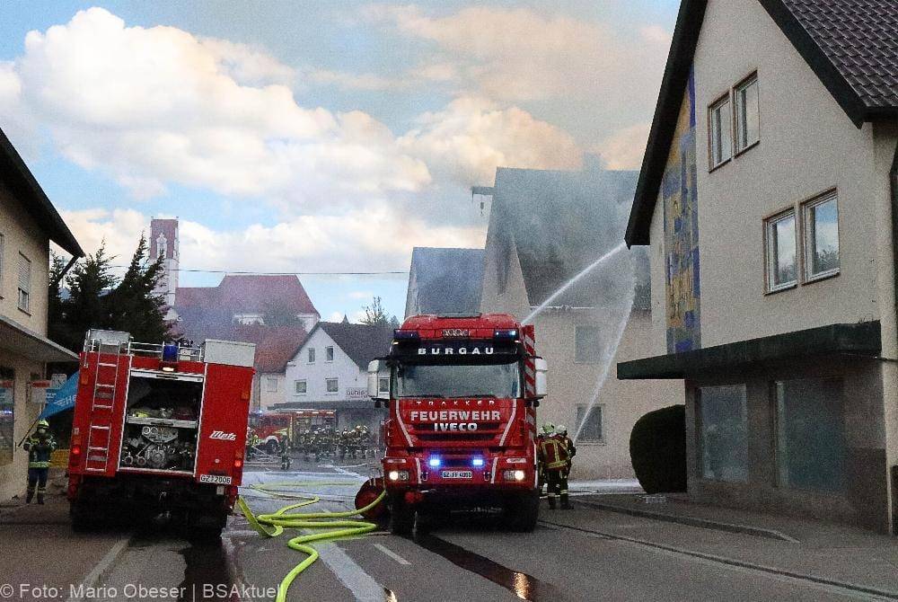 Brand eines Bauenhauses in Jettingen