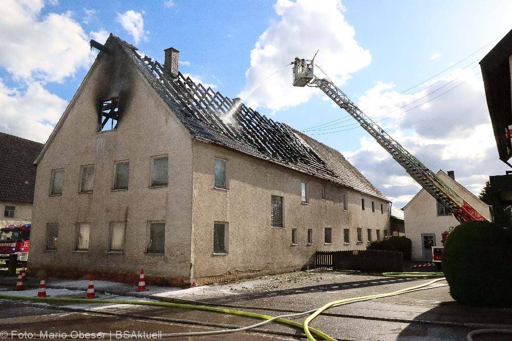 Brand eines Bauenhauses in Jettingen