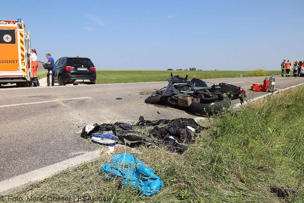 Unfall Roggenburg Motorrad Pkw 21062022