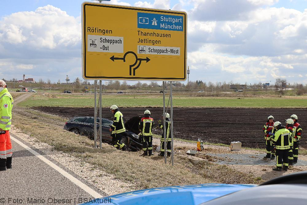 Unfall Scheppach Burgau Kreisverkehre