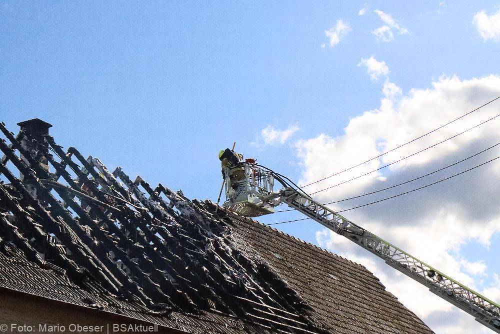 Brand eines Bauenhauses in Jettingen