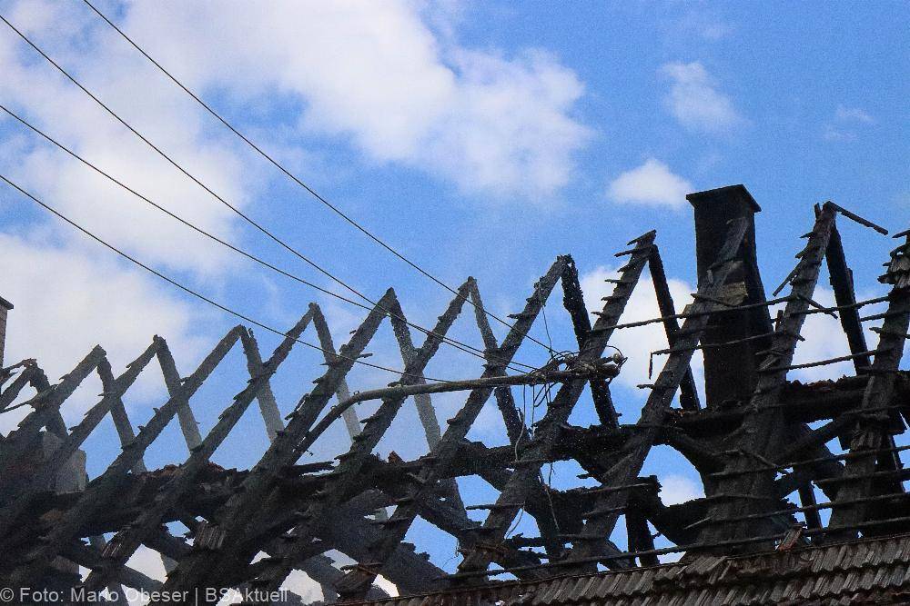 Brand eines Bauenhauses in Jettingen