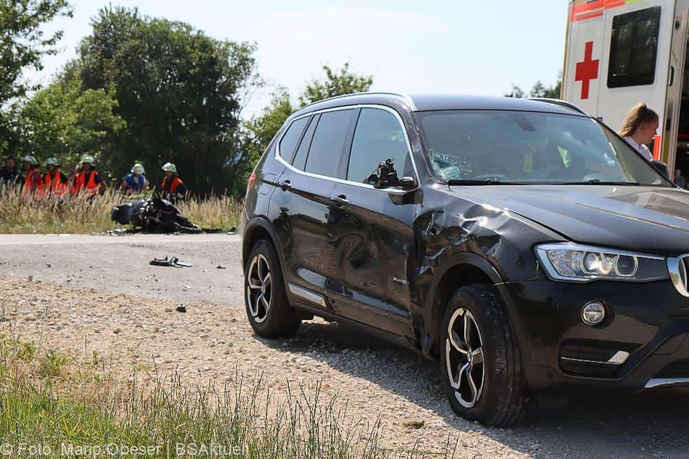 Unfall Roggenburg Motorrad Pkw 21062022